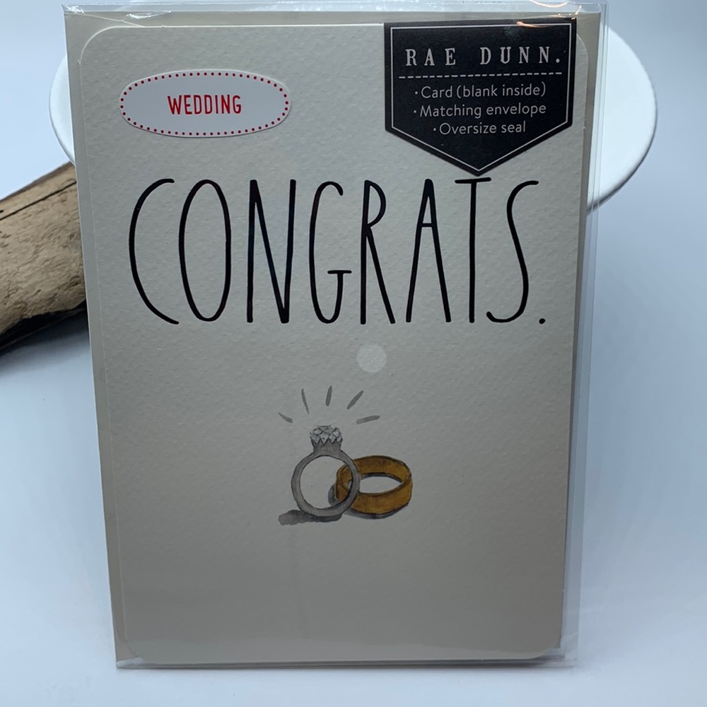Rae Dunn CONGRATS Wedding Card